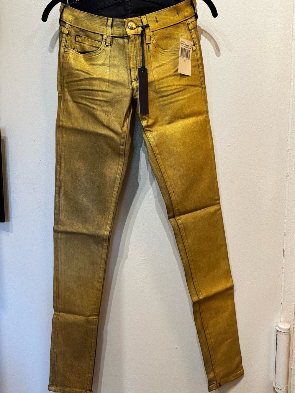 Juicy Couture Metallic Gold Skinny Jeans